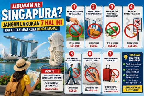 Liburan ke Singapura? Jangan Lakukan 7 Hal Ini Kalau Tak Mau Kena Denda Mahal