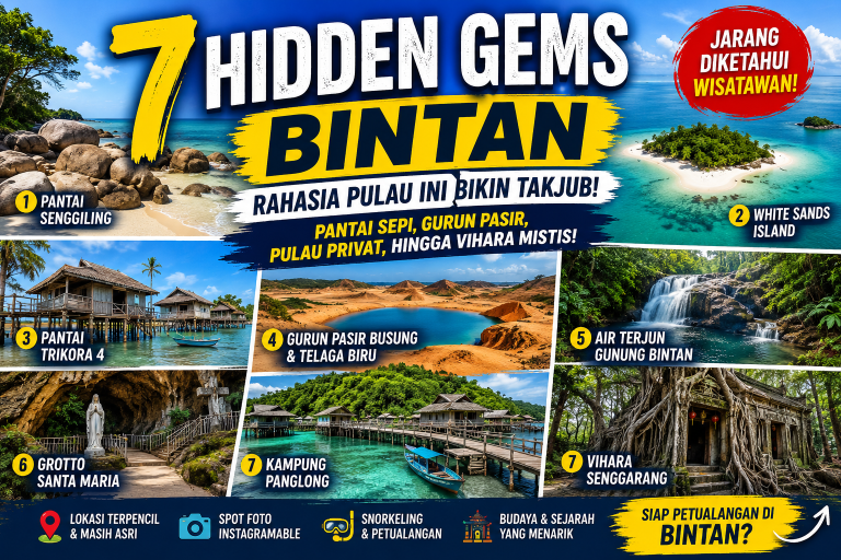 7 Hidden Gems Bintan yang Jarang Diketahui Wisatawan, Ada Pantai Rahasia hingga Vihara yang Dicengkeram Pohon Raksasa