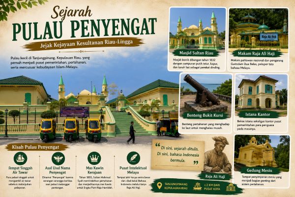 Mengungkap Sejarah Pulau Penyengat, Destinasi Wisata Religi dan Budaya Terpopuler di Kepri