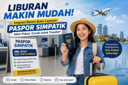 Liburan Makin Mudah! Imigrasi Batam Buka Layanan Paspor Simpatik Akhir Pekan, Cocok untuk Traveler