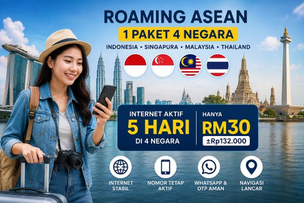 Lupakan Paket Roaming Mahal! Cuma Rp132 Ribu, Internet Aktif 5 Hari di Indonesia, Singapura, Malaysia dan Thailand
