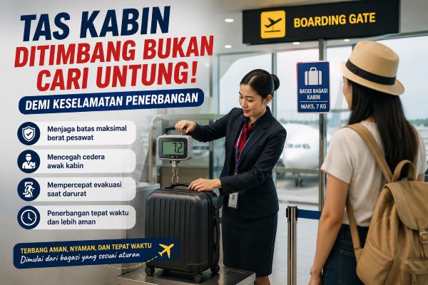 Jangan Marah Dulu! Ini Alasan Sebenarnya Maskapai Menimbang Tas Kabin Sebelum Boarding