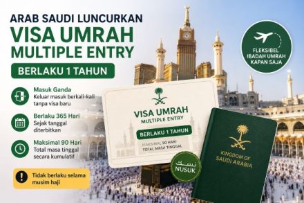 Kabar Gembira! Arab Saudi Terbitkan Visa Umrah Masuk Ganda Berlaku 1 Tahun, Simak Aturannya