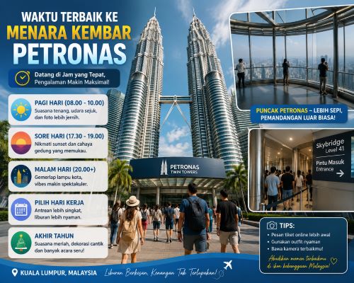 Mau Foto Cantik di Menara Kembar Petronas? Simak Waktu Terbaik Berkunjung ke Ikon Kuala Lumpur Ini