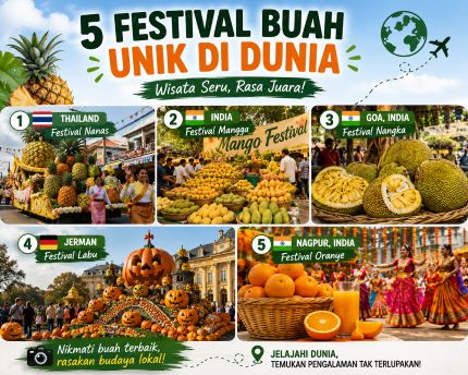 Bukan Cuma Makan Buah! 5 Festival Buah Paling Unik di Dunia, Ada yang Digelar dengan Ribuan Labu
