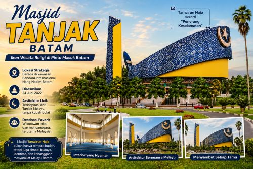 Masjid Tanjak Batam Jadi Favorit Wisatawan Malaysia, Ternyata Ini Sejarah dan Makna Namanya