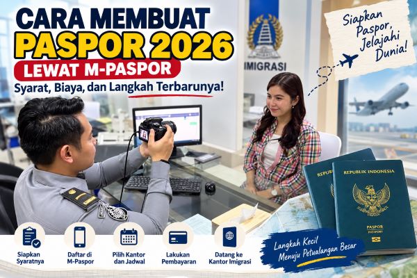 Cara Membuat Paspor 2026 Lewat M-Paspor, Ternyata Begini Syarat dan Biayanya!