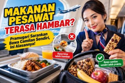 Makanan Pesawat Terasa Hambar? Ini Alasan Pramugari Sarankan Penumpang Bawa Camilan Sendiri