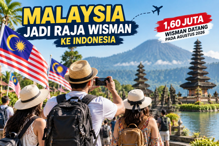 Malaysia Dominasi Wisatawan Asing ke Indonesia, Kunjungan Tembus 296 Ribu Orang